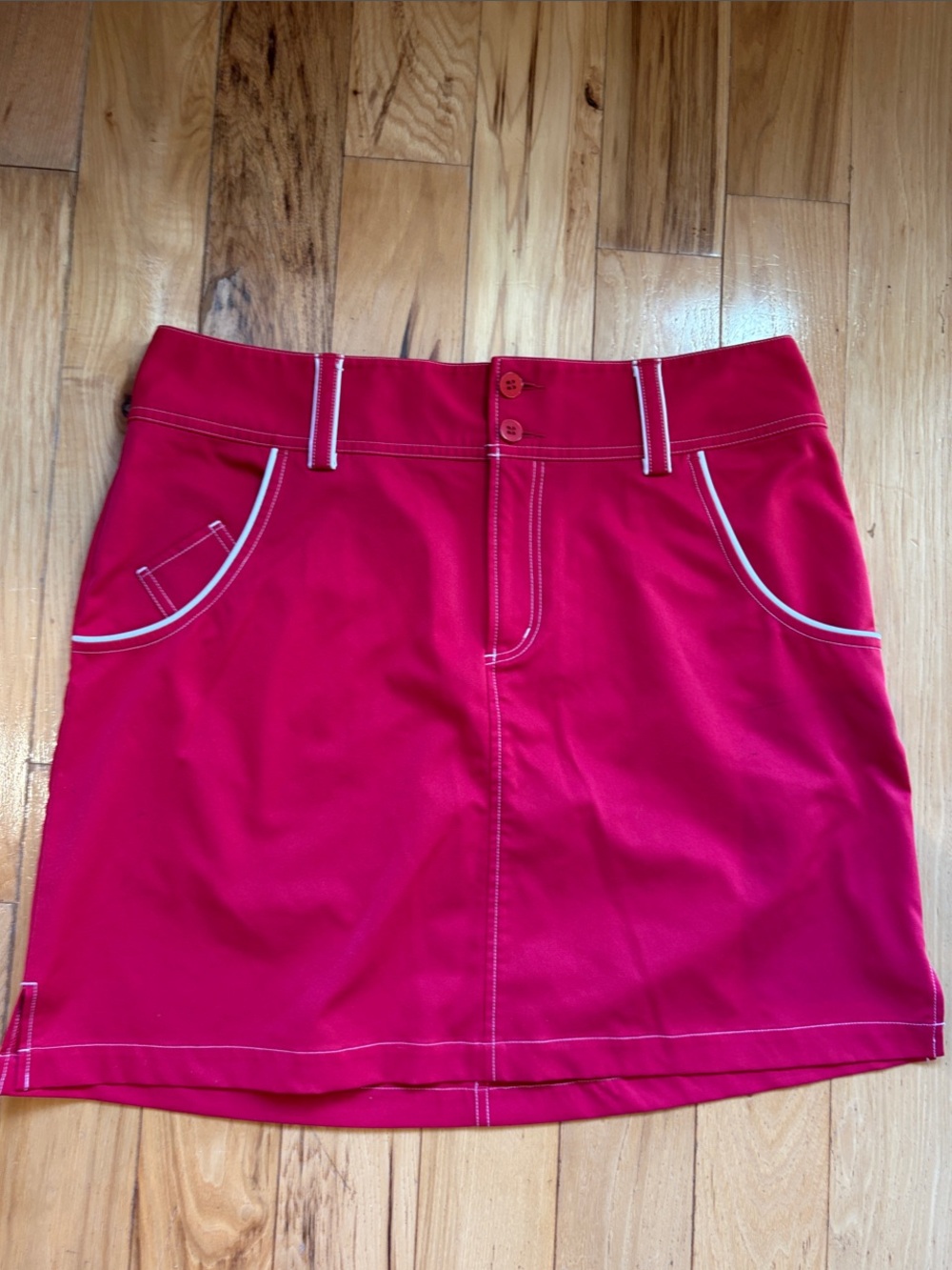 adidas Clima Cool Red Golf Skirt with White Piping (size 8)